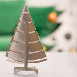 Décoration Sapin de Noël de table en aluminium