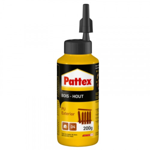 Colle à bois pour projets en extérieur Pattex PU 200g Colle à bois pour projets en extérieur Pattex PU 200g