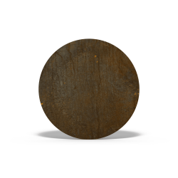 Plaque acier corten ronde sur-mesure