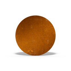 Plaque acier corten ronde sur-mesure