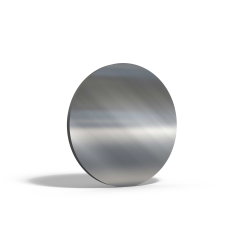 Custom round brushed stainless steel plate - John Steel