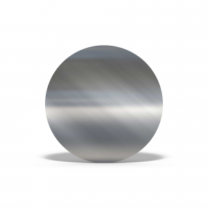 Custom round brushed stainless steel plate - John Steel