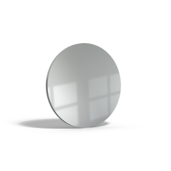 Plaque inox miroir ronde sur-mesure