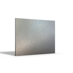 Rectangular leather-textured stainless steel plate - John Steel