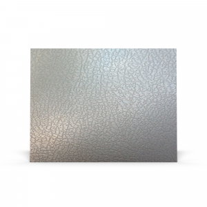 Plaque inox texture cuir rectangle sur-mesure