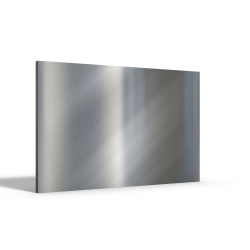 Placa rectangular de acero inoxidable cepillado a medida