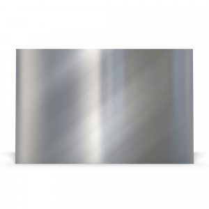 Made-to-measure brushed stainless steel rectangular plate