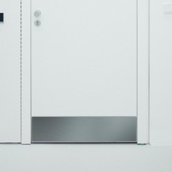 Custom raw aluminum door protection | John Steel