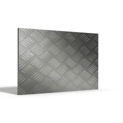 Plaque aluminium damier rectangle sur-mesure