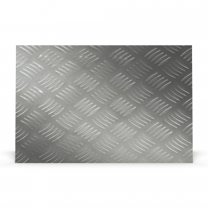 Custom-made rectangular ribbed aluminium plate - Alu checkerboard