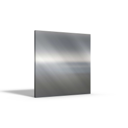 Made-to-measure square brushed stainless steel plate - Cut to size
