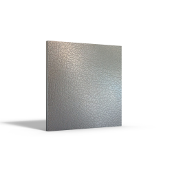 Plaque inox texture cuir carrée sur-mesure