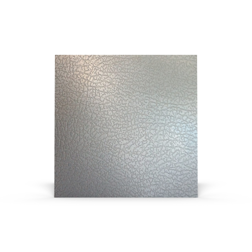 Plaque inox texture cuir carrée sur-mesure Plaque inox texture cuir carrée sur-mesure