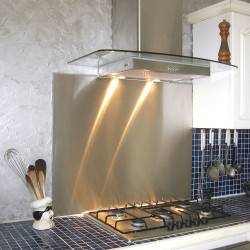 fond de hotte inox brossé sur mesure