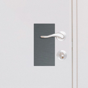 plaque de propreté inox porte rectangle