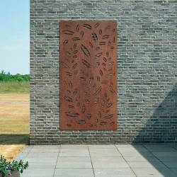 Dekorative Außenwand mit Blättermotiv - 180 cm hoch
