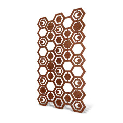 panneau décoratif metal hexagones