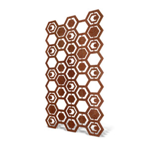 panneau décoratif metal hexagones