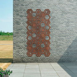 panneau mural déco hexagones
