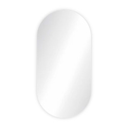Miroir mural ovale 100x50 incassable en inox - John Steel