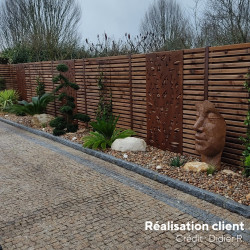 panneau corten jardin