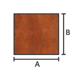 Rectangular corten steel stepping stone - John Steel