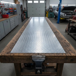 Plan de travail aus geriffeltem Aluminium nach Maß - Kauf & Preis | John Steel