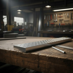 Plat aluminium profiel met traanplaat op maat | Online kopen