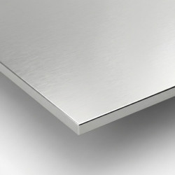 Custom-cut 3 mm raw bright stainless steel plate - laser cutting