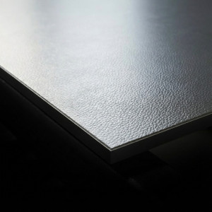 Plancha de acero inoxidable textura cuero 1 mm a medida | Corte láser