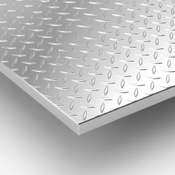 Plaque aluminium larmé 4 mm sur mesure | Découpe laser