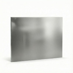 Rectangular leather-textured stainless steel plate - John Steel