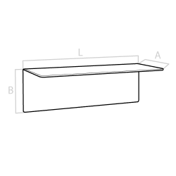 L-Wandregal aus Aluminium – John Steel