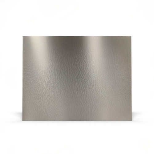 Rectangular leather-textured stainless steel plate - John Steel