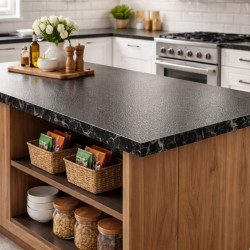 Rivestimento piano di lavoro inox texture pelle su misura | John Steel