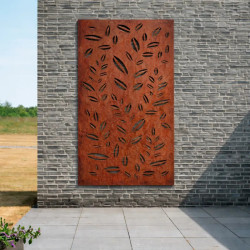 Decoratief paneel buiten met bladmotief - 180 cm hoog