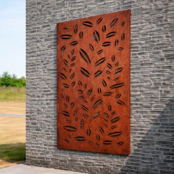 Dekorative Außenwand mit Blättermotiv - 180 cm hoch