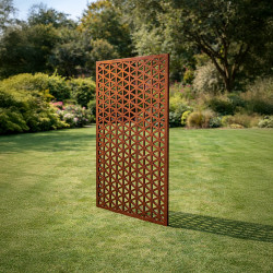 Exterior decorative panel with grid pattern - John Steel