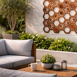 Panel decorativo exterior con motivo de grid - John Steel