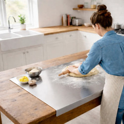 Placa de pastelaria em inox alimentar por medida com dobra