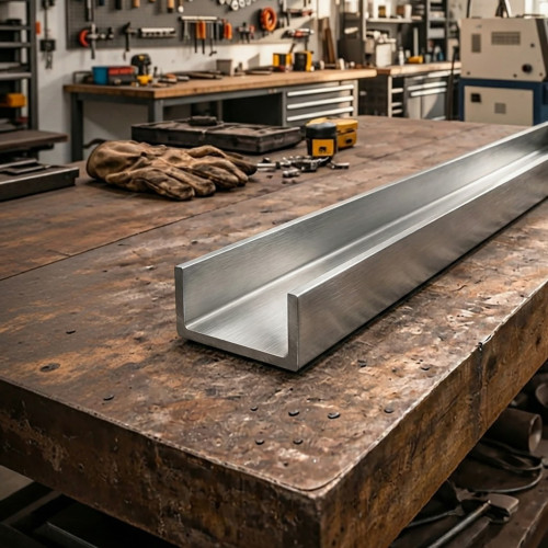 Brushed stainless steel U channel - John Steel