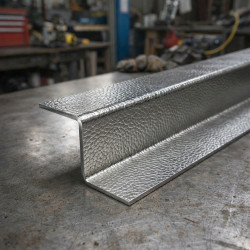 Leather-textured stainless steel Z profile - John Steel