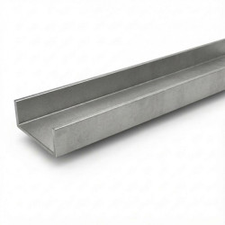 Raw marine grade stainless steel U channel - Custom 316L matte profile
