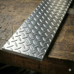 Tread plate steel flat bar - Non-slip steel flat bar