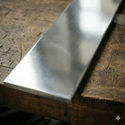 Profilato piatto in acciaio inox marino grezzo e lucido - Inox 316L