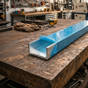 U-profiel aluminium ruw gefolied - John Steel