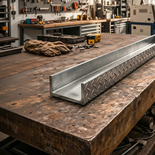 Perfil U inox antiderrapante - Calha antiderrapante inox  | John Steel