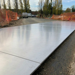 Plaque de chaussée en aluminium brut sur mesure - Protection de sol