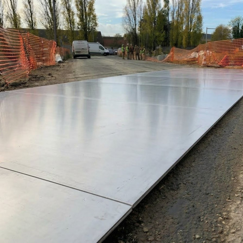 Plaque de chaussée en aluminium brut sur mesure - Protection de sol