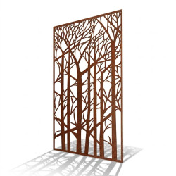 Decoratief tuinscherm bosmotief cortenstaal - John Steel